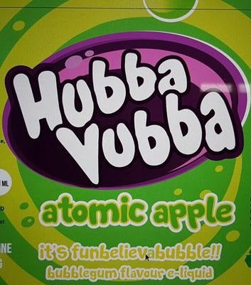 Atomic Apple E Liquid By Hubba Vubba 100ml Short Fill