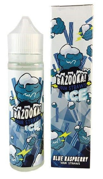 Blue Raspberry Ice Sour Straws by Bazooka