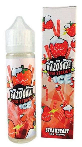 Strawberry Ice Sour Straws by Bazooka