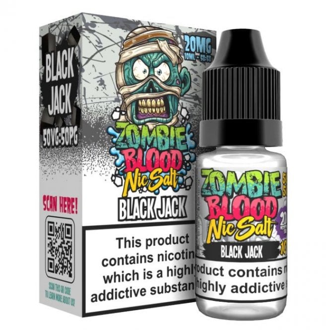 Blackjack Zombie Nic Salt E Liquid by Zombie Blood