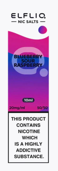 Blueberry Sour Raspberry ElfLiq Nic Salt E Liquid by Elf Bar