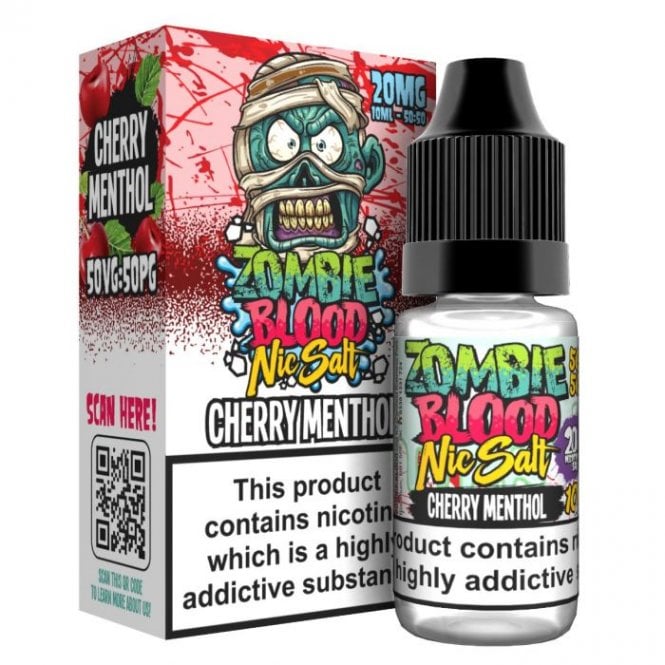 Cherry Menthol Zombie Nic Salt E Liquid by Zombie Blood