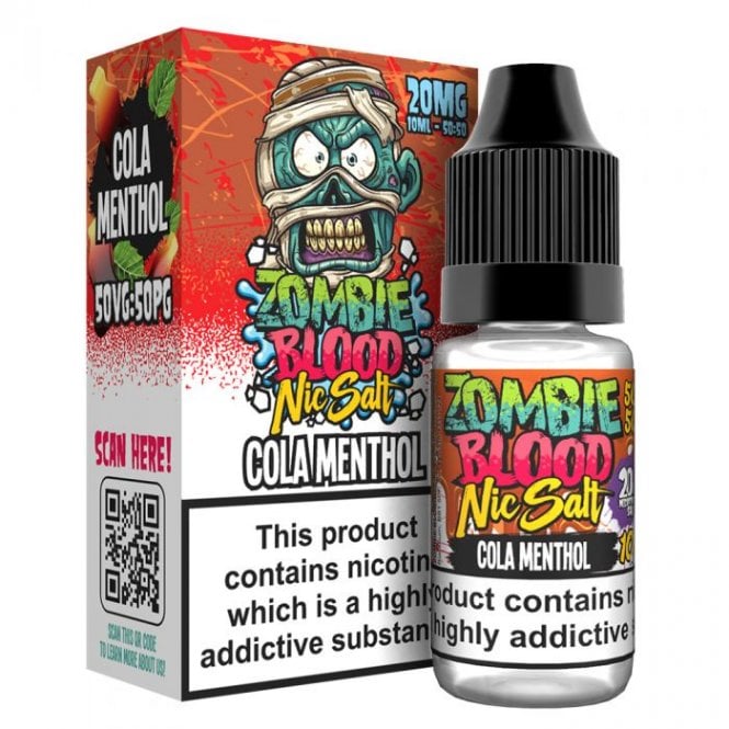 Cola Menthol Zombie Nic Salt E Liquid by Zombie Blood