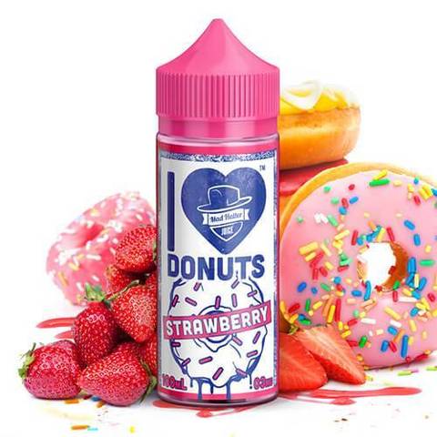 I Love Donuts Strawberry E Liquid by Mad Hatter Juice