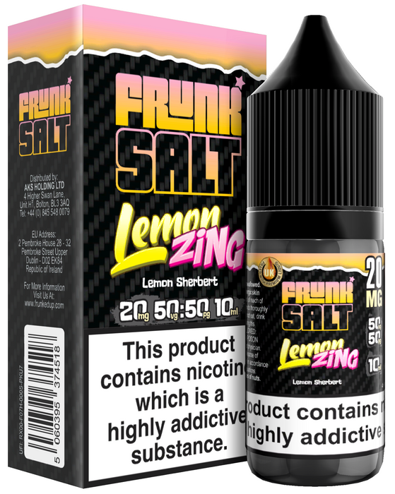 Lemon Zing Nic Salt E liquid by Frunk
