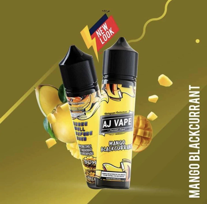 AJ Vape Mango & Blackcurrant E-Liquid Vape