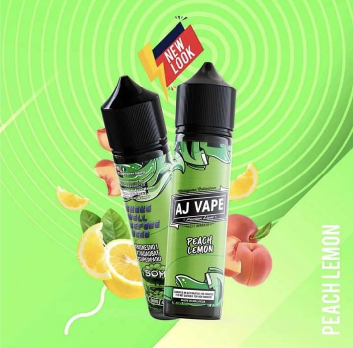 AJ Vape Peach Lemon E-Liquid Vape