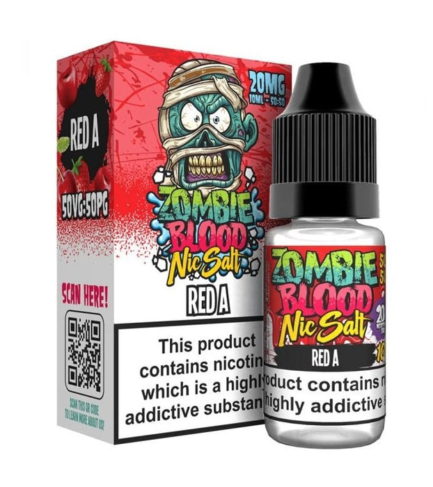Red A Zombie Nic Salt E Liquid by Zombie Blood
