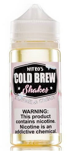 Strawberi & Cream E Liquid by Nitro’s Cold Brew Shakes 100ml Short Fill