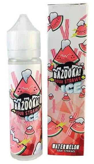 Watermelon Ice Sour Straws by Bazooka
