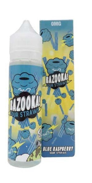 Blue Raspberry Sour Straws by Bazooka