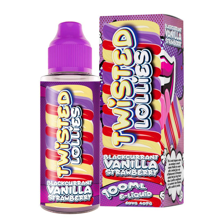 Blackcurrant Vanilla Strawberry E Liquid by Twisted Lollies